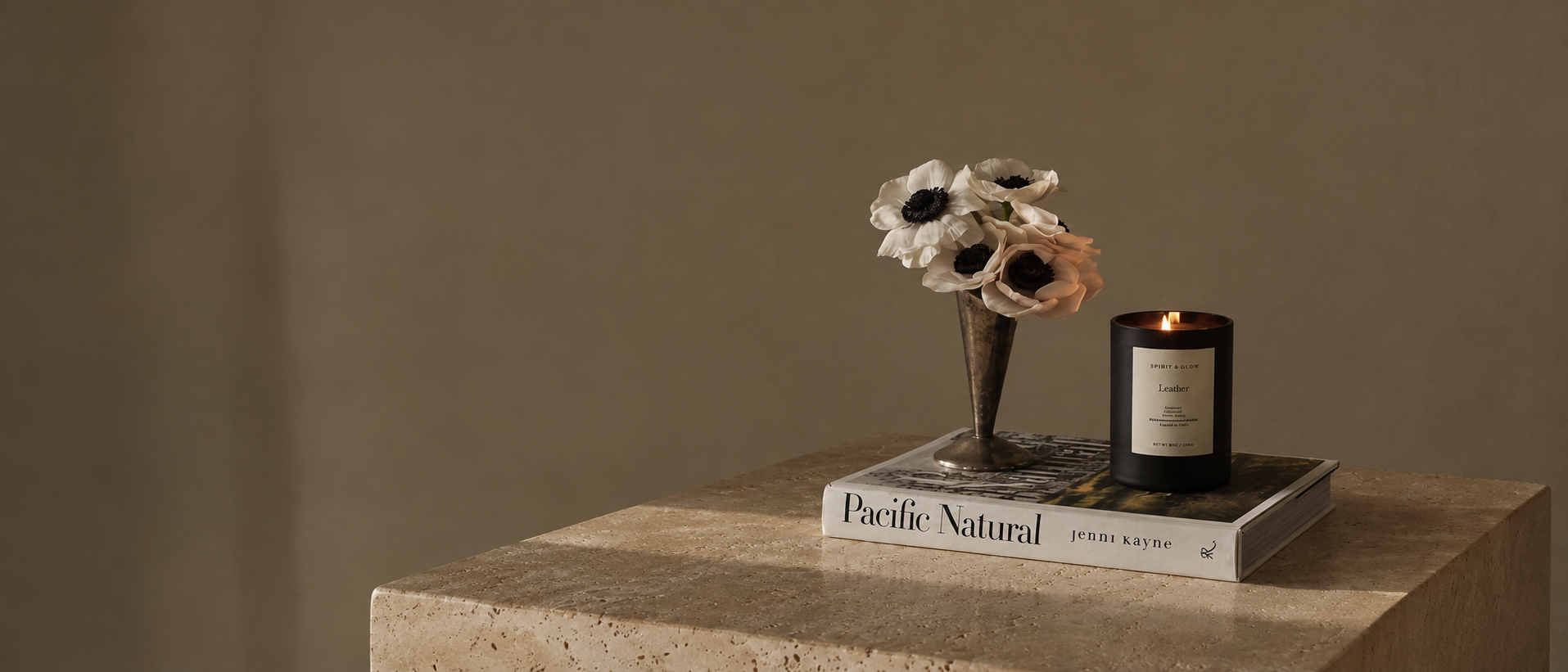 Decorative accents arranged in an everyday living space