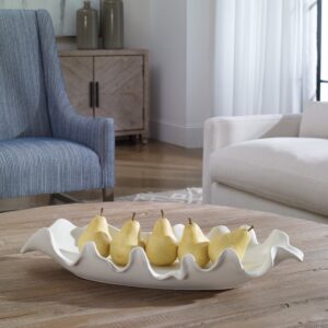 Decorative Matte White Bowl - White