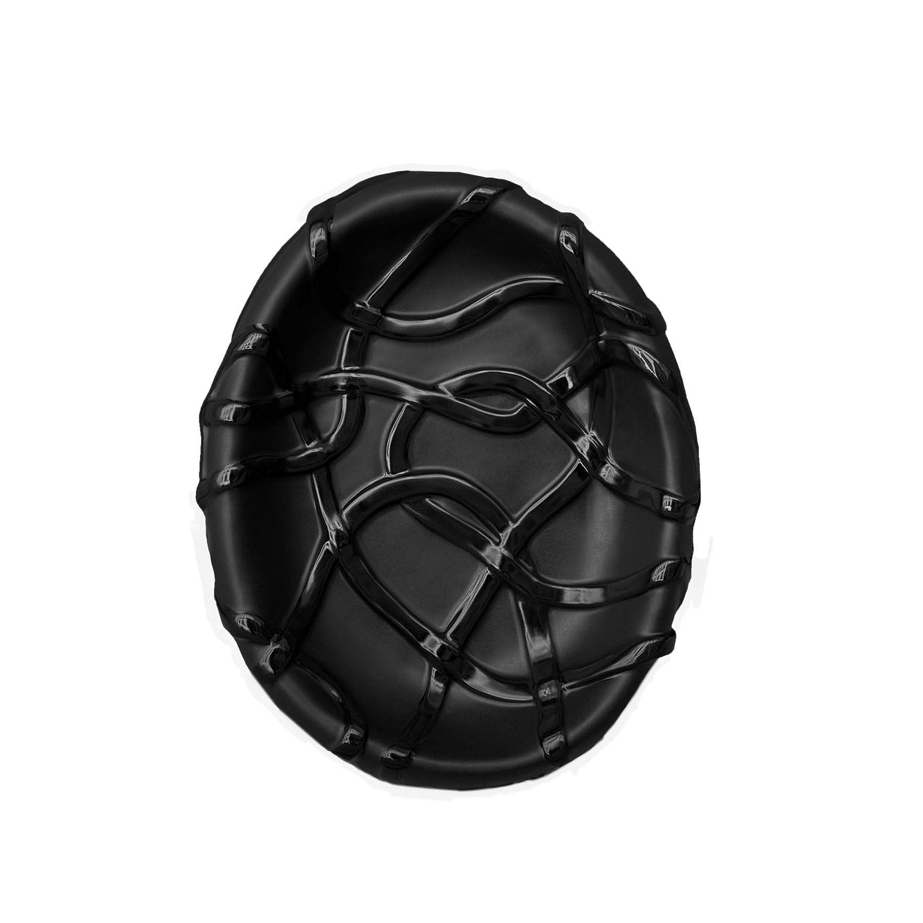 Gloss Black Serving Platter - Gloss Sculpted Surface - Image 2