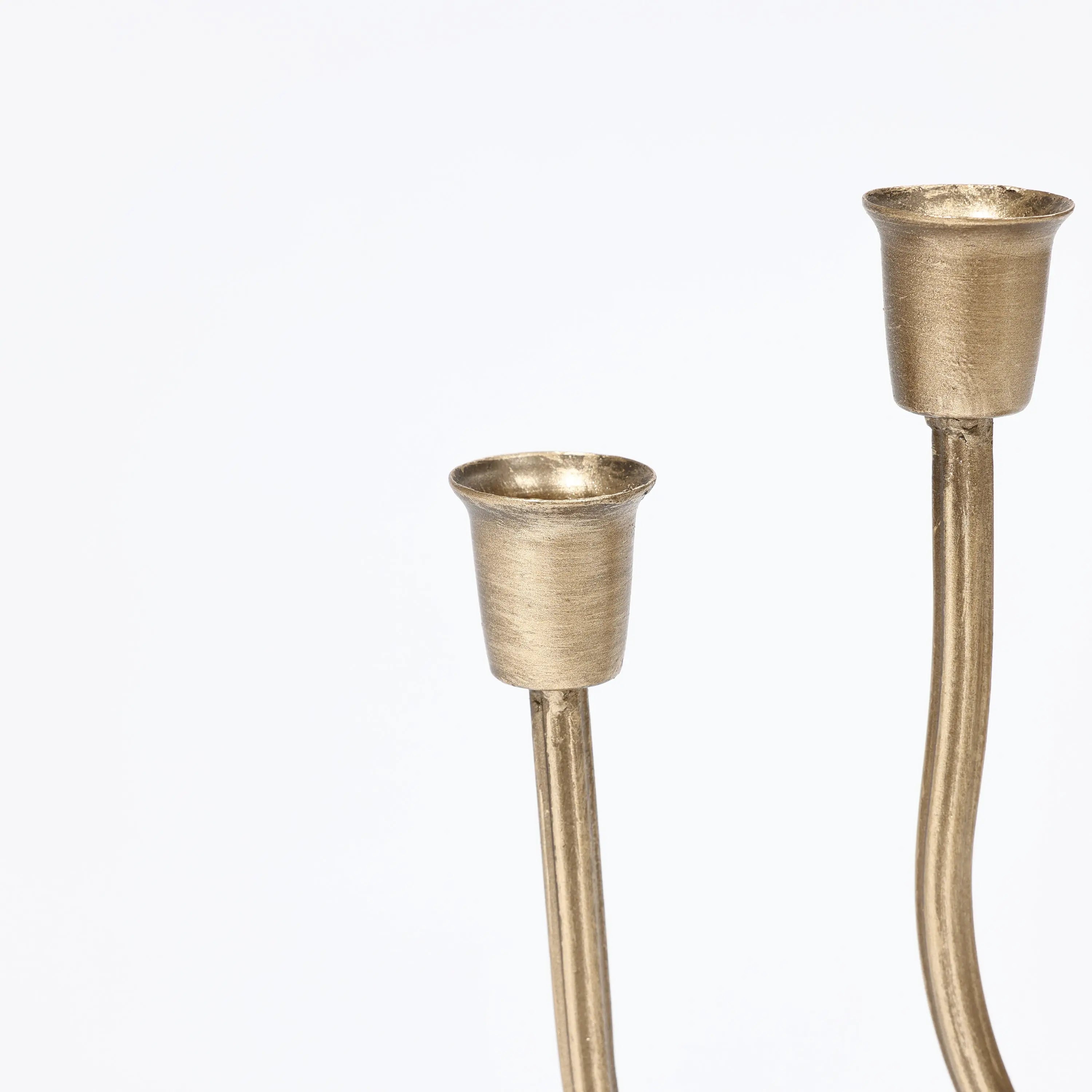 Gold 3-Taper Candle Holder - Image 5